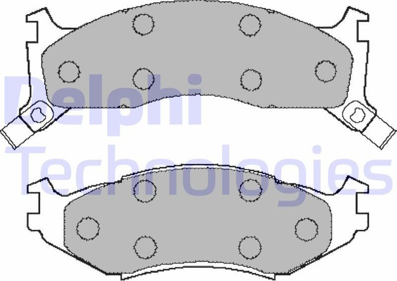 Тормозные колодки Delphi (Low-Metallic). Артикул LP892