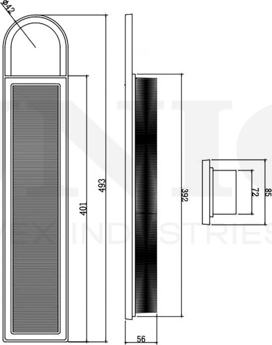 Фильтр воздушный (Unio). Артикул FLT-10112