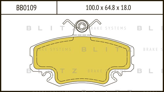 Колодки тормозные RENAULT MEGANE/LOGAN 07- перед. (Blitz) Blitz. Артикул BB0109