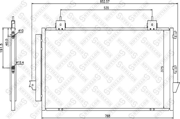 Радиатор кондиционера (конденсатор) Stellox. Артикул 10-45037-SX