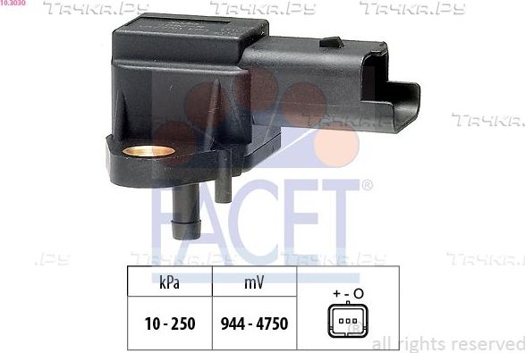 Датчик абсолютного давления (ДАД, MAP) Facet Made in Italy - OE Equivalent для Citroen C5 I 2001-2004. Артикул 10.3030