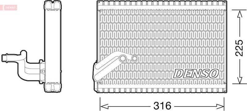 Испаритель кондиционера Denso. Артикул DEV21003
