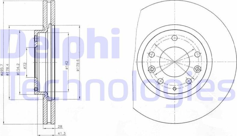 Тормозной диск Delphi. Артикул BG4256