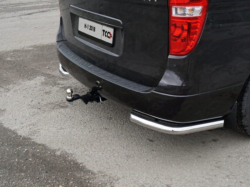 Фаркоп ТСС оцинкованный под американский квадрат для Hyundai H1 рестайлинг 2018-2026. Артикул TCU00122