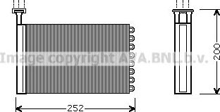 Радиатор отопителя (печки) AVA. Артикул FD6164