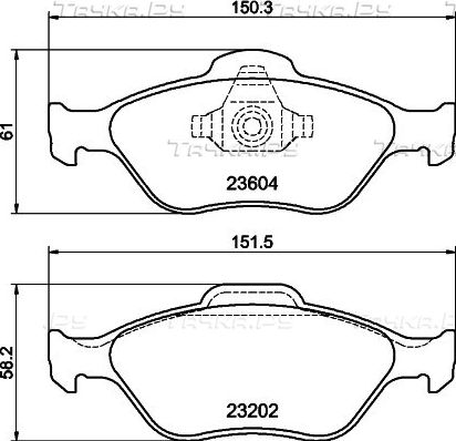 Тормозные колодки Nisshinbo передние для Mazda 121 III 2000-2003. Артикул NP5008