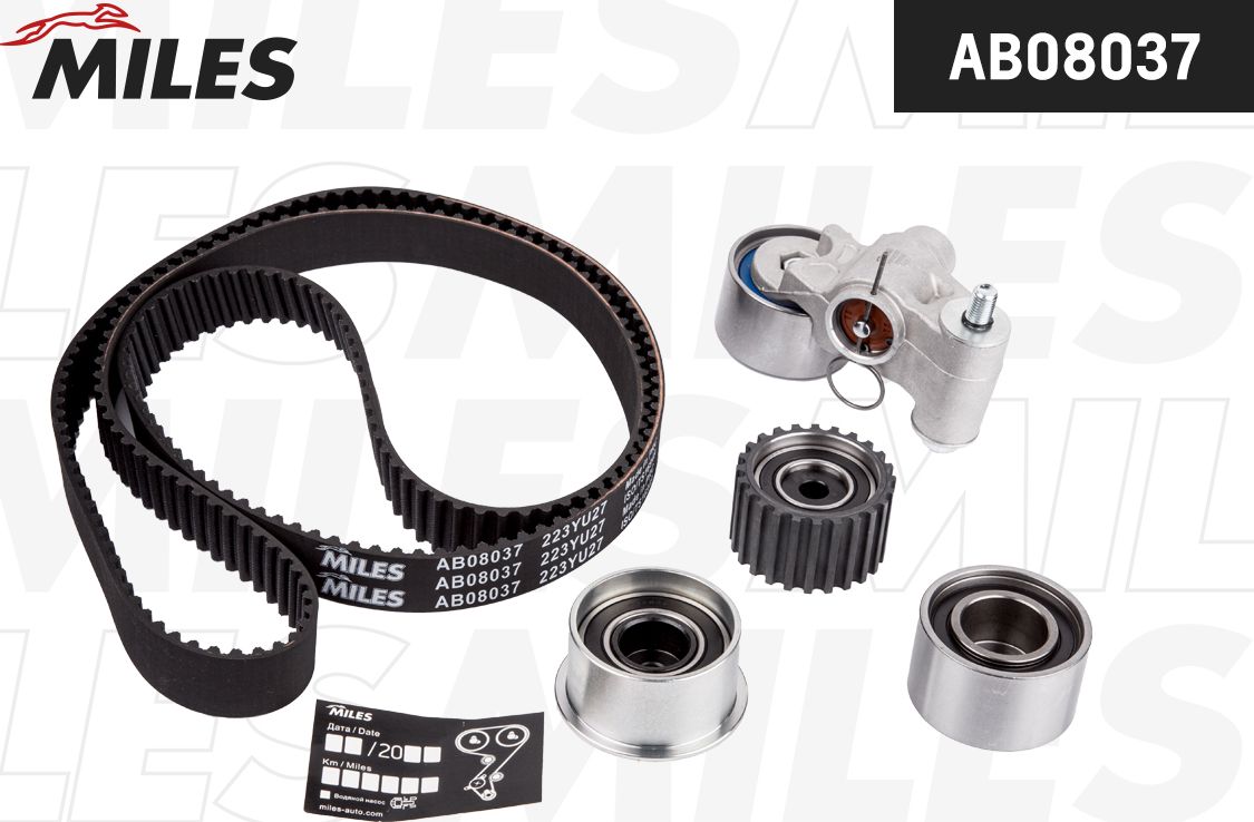 Ремень ГРМ с роликами (комплект) Miles. Артикул AB08037