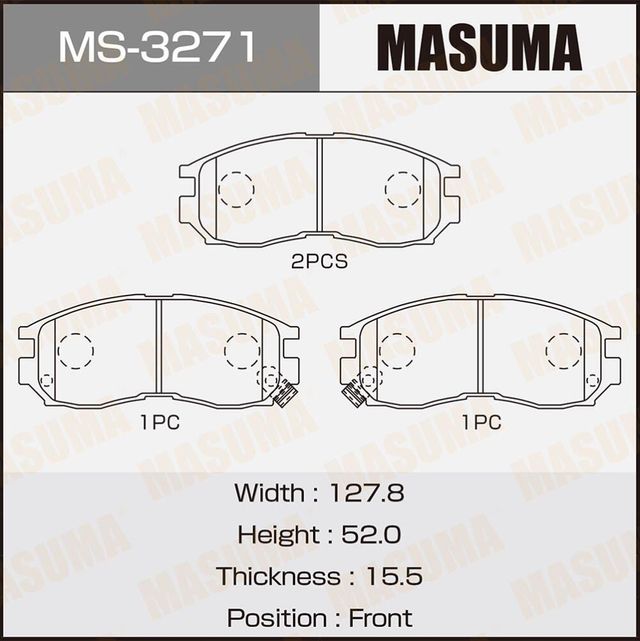 Тормозные колодки Masuma. Артикул MS-3271