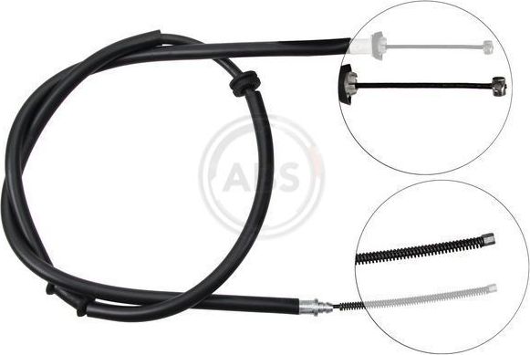 Трос ручника (тросик ручного тормоза) ABS. Артикул K16758