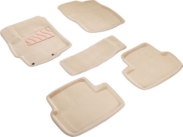 Коврики Seintex 3D ворсовые для салона Mitsubishi Lancer 10 2007-2017 БЕЖЕВЫЕ. Артикул 84141