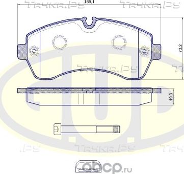 Тормозные колодки G.U.D.. Артикул GBP124300