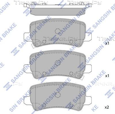 Тормозные колодки Sangsin Hi-Q. Артикул SP1499