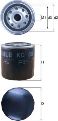 Топливный фильтр Mahle. Артикул KC 59
