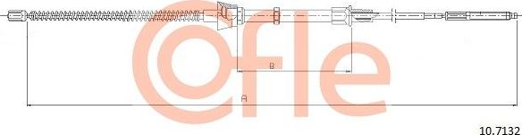 Трос ручника (тросик ручного тормоза) Cofle задний правый/левый для SEAT Cordoba I 1993-2002. Артикул 92.10.7132