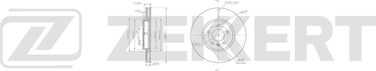 Тормозной диск Zekkert. Артикул BS-6839