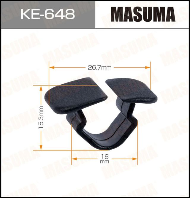 Клипса автомобильная (автокрепеж) MASUMA 648-KE [уп.50]. Артикул KE648