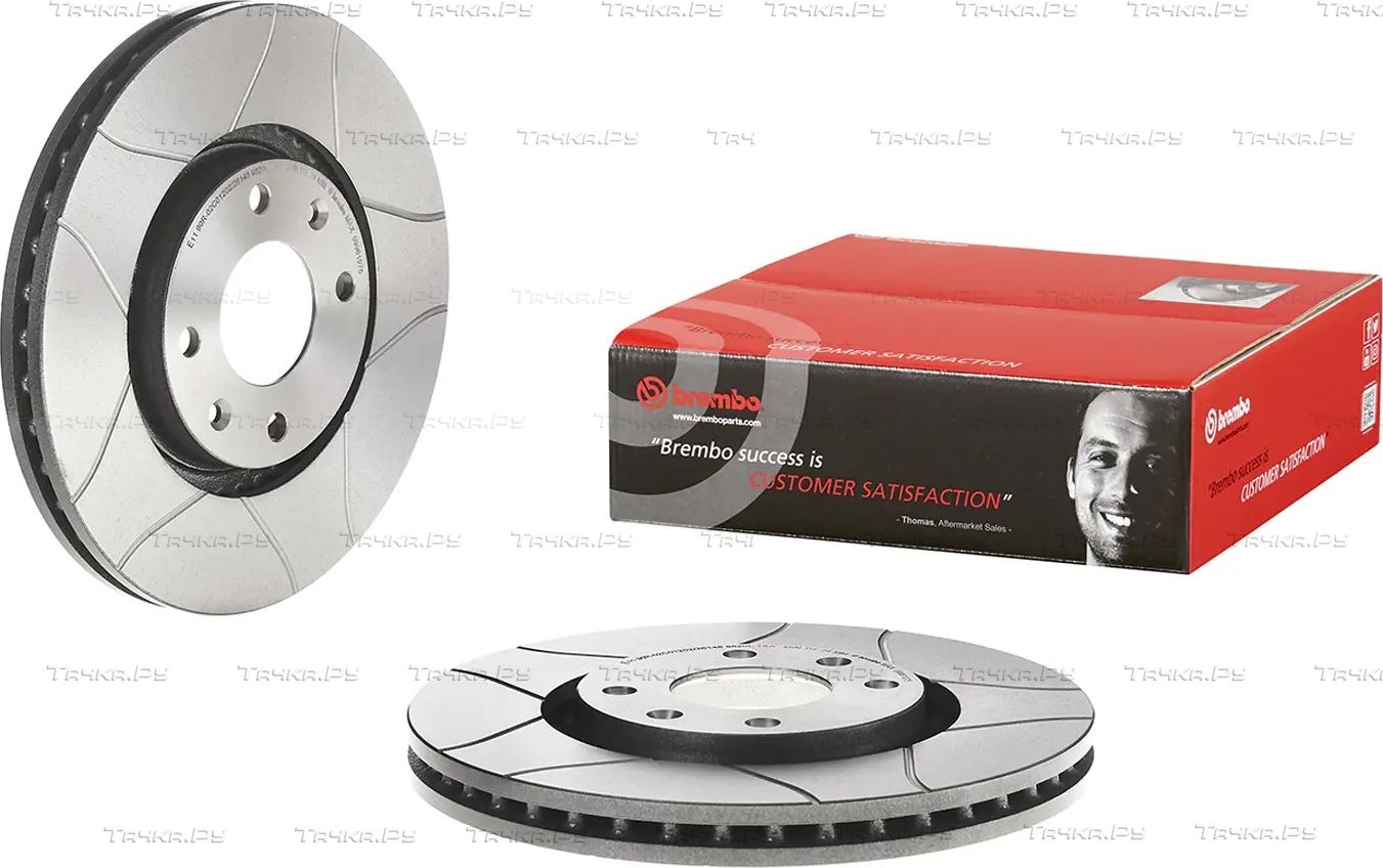 Тормозной диск Brembo XTRA LINE - Max передний для Citroen C5 I 2001-2008. Артикул 09.9619.75