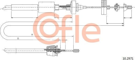 Трос сцепления Cofle. Артикул 92.10.2971