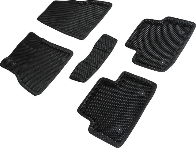 Коврики Seintex 3D EVA Ромб для салона Chevrolet Malibu 2011-2016 ЧЕРНЫЕ. Артикул 95359