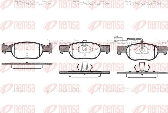 Тормозные колодки Remsa передние для Fiat Bravo I 1996-2001. Артикул 0588.31