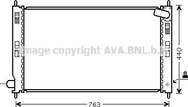 Радиатор охлаждения двигателя AVA для Mitsubishi Outlander XL 2006-2012. Артикул MT2201