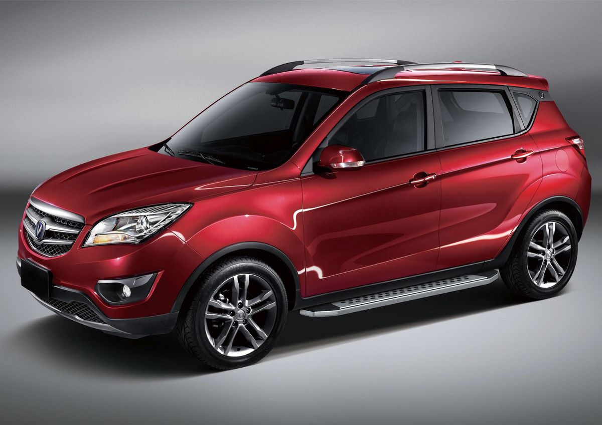 Пороги алюминиевые Rival Bmw-Style овал для Changan CS35 2013-2020. Артикул B173AL.8901.1