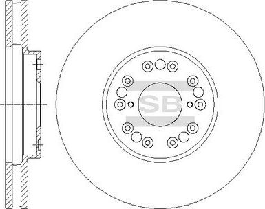 Тормозной диск Sangsin Hi-Q передний для Lexus SC II 2001-2010. Артикул SD4040