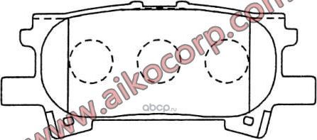 Колодки TOYOTA Harrier 30/ Lexus RX350 (2003-2008) задние (Aiko). Артикул PF1498