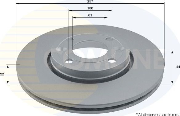 Тормозной диск Comline COATED. Артикул ADC1597V