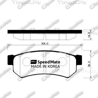 Тормозные колодки SpeedMate. Артикул SM-BPG020