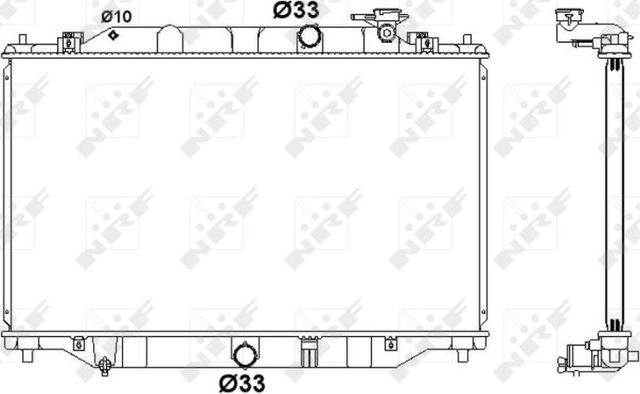 Радиатор охлаждения двигателя NRF (алюминий) для Mazda CX-5 II 2017-2026. Артикул 58416