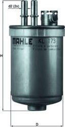 Топливный фильтр Mahle-Knecht. Артикул KL 173