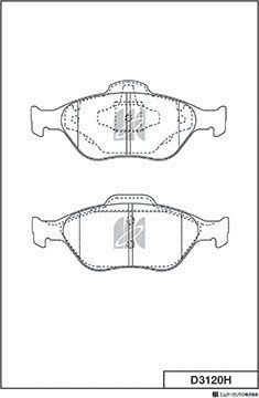Тормозные колодки MK Kashiyama передние для Mazda 3 II (BL) 2008-2014. Артикул D3120H