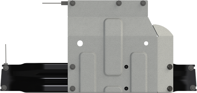 Защита алюминиевая Шериф (6 мм) для РК Ford Ranger 2015-2019. Артикул 08.4117