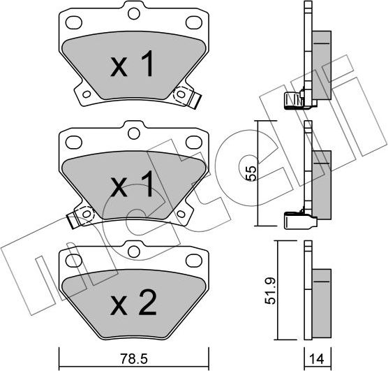 Тормозные колодки Metelli. Артикул 22-0424-0