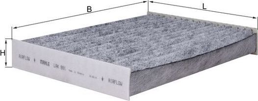 Салонный фильтр Mahle-Knecht. Артикул LAK 891