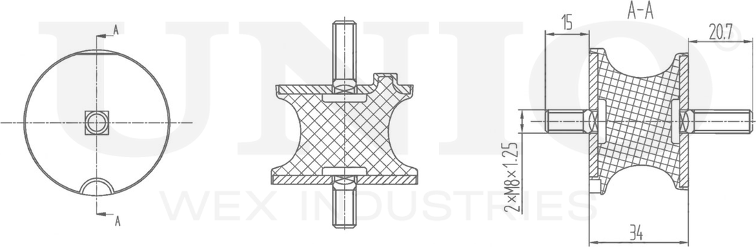 Опора КПП (Unio). Артикул RMP-15003