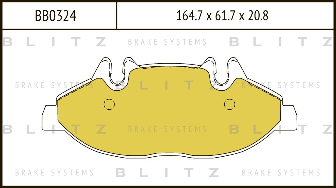 Колодки тормозные MB W639 03- перед. (Blitz). Артикул BB0324
