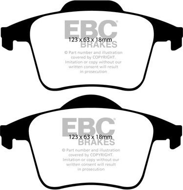 Тормозные колодки EBC Brakes. Артикул DP61680