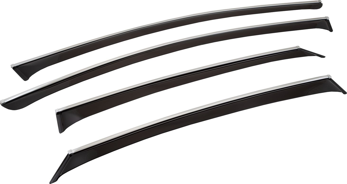 Дефлекторы Chromex для окон (c хром. молдингом) (4 шт.) Ford Mondeo V cедан 2014-2026. Артикул CHROMEX.63016
