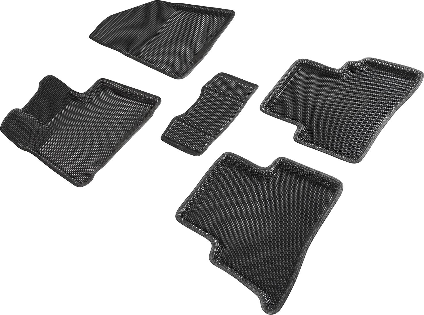 Коврики Seintex 3D EVA с рисунком Сота для салона Kia Sportage IV 2016-2026 ЧЕРНЫЕ. Артикул 95214