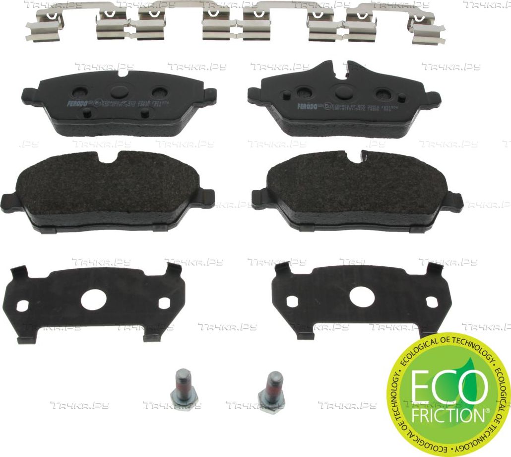 Тормозные колодки Ferodo Premier Eco Friction передние для MINI Clubman I (R55) 2007-2014. Артикул FDB1974