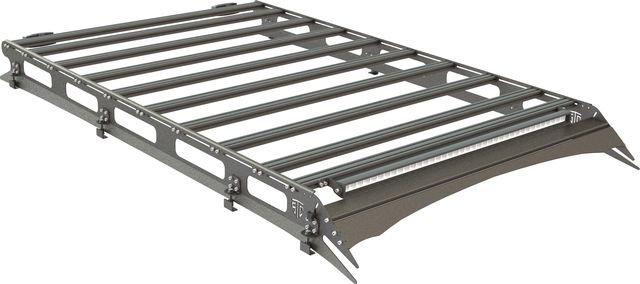 Экспедиционный багажник STC для Toyota Land Cruiser 80 1990-1997 шторка, дальний и задний свет. Артикул STC-TLC80-TR1-L1L2