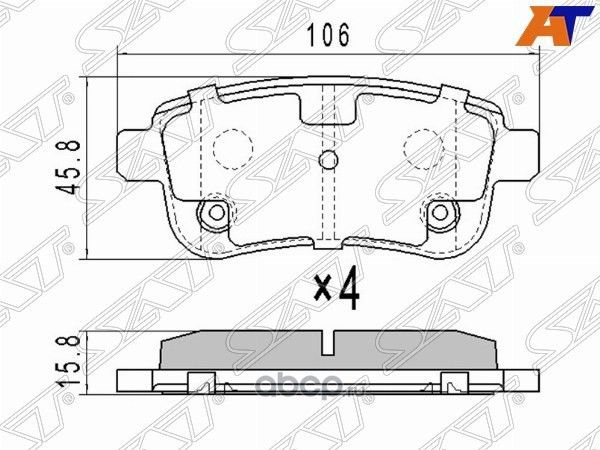 Колодки тормозные RR RENAULT MEGAN 08-FLUENCE  10 (SAT). Артикул ST440604694R