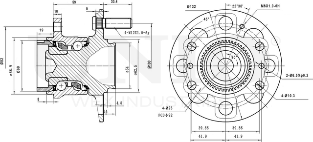 Ступица колеса с интегрированным подшипником (Unio). Артикул HUB-20012