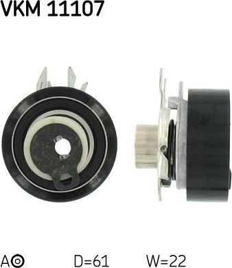 Натяжной ролик (натяжитель) ремня ГРМ SKF. Артикул VKM 11107
