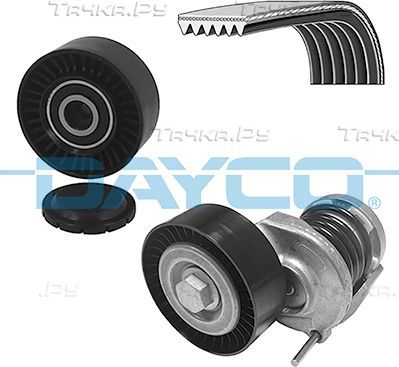 Приводной ремень поликлиновой с роликами (комплект) Dayco для Volkswagen Amarok I 2010-2026. Артикул KPV431