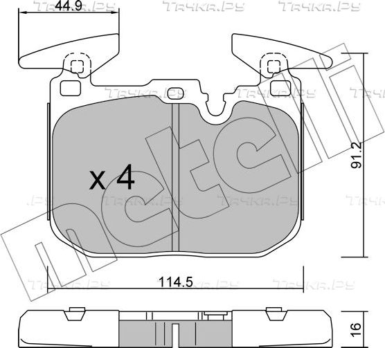 Тормозные колодки Metelli передние для BMW i8 I 2014-2020. Артикул 22-1015-3