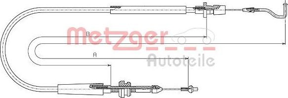 Трос газа Metzger. Артикул 11.0636