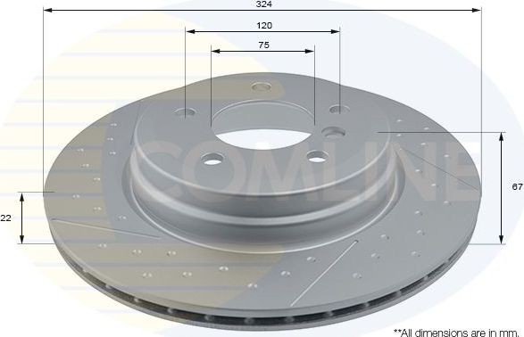 Тормозной диск Comline Comline задний для BMW 3 V (E90/E91/E92/E93) 2004-2013. Артикул ADC2819V